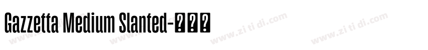 Gazzetta Medium Slanted字体转换